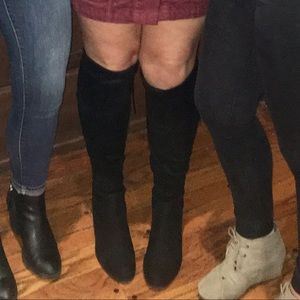 Suede Knee High Boots